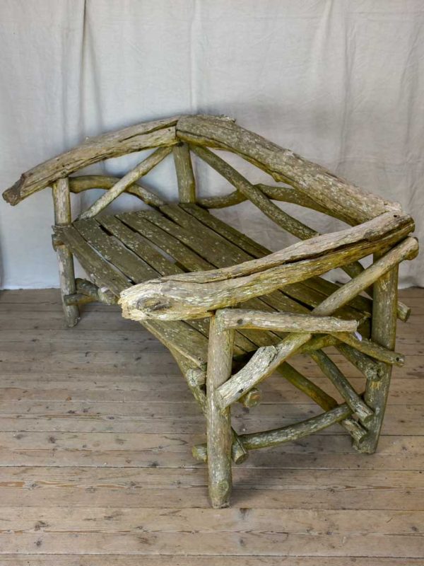 Primitive driftwood bench seat Online now