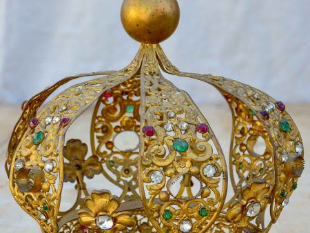 Antique French saint s crown from a church For Sale