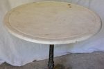 Late 19th Century round French table with marble top and cast iron base 31  Online Hot Sale