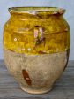 Antique French confit pot with orange glaze 9 ½  Online Hot Sale