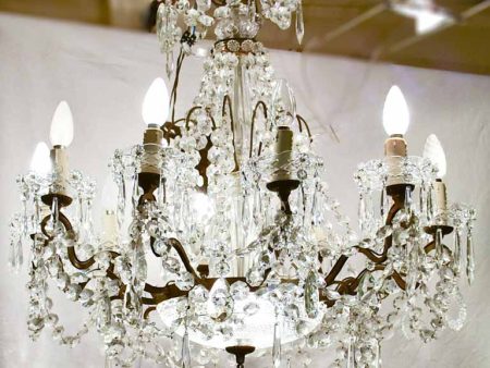 Early 20th Century Baccarat crystal chandelier - ten lights Hot on Sale