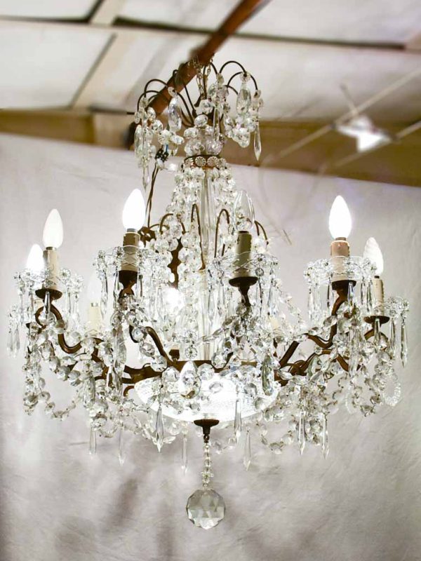 Early 20th Century Baccarat crystal chandelier - ten lights Hot on Sale