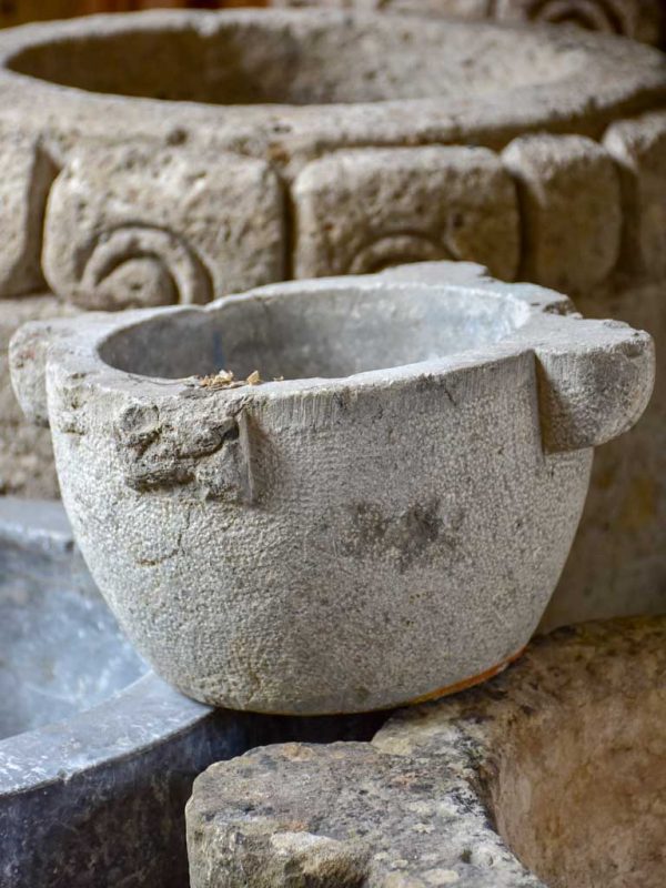 Antique kitchen stone mortar Hot on Sale