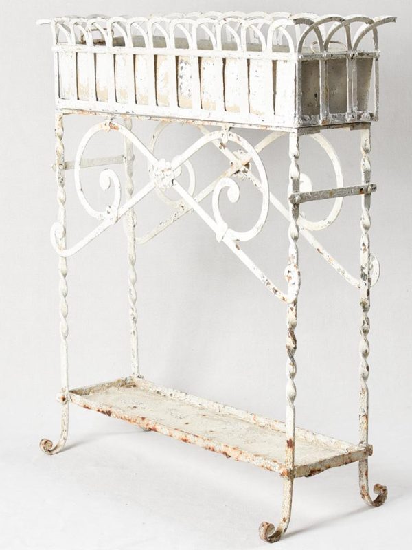 Early 20th-century French iron and zinc pot plant stand For Sale