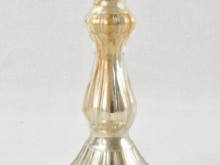 Large 19th Century Mercury glass candlestick Online now