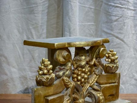 19th Century church pedestal - gilt-wood For Sale