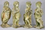 Collection of four vintage cherubs representing the four seasons - weathered patina 19¼  Discount