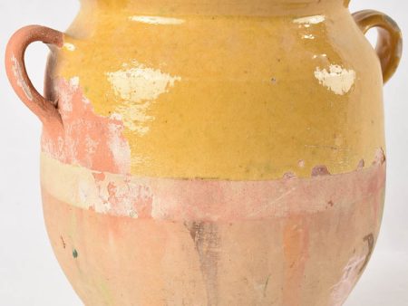 Medium French confit pot with yellow glaze 10¼  Online