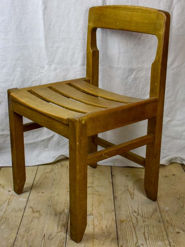 Four 1960 s French oak dining chairs - Guillerme & Chambron on Sale