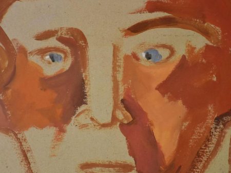 Portrait of a male with blue eyes - Caroline Beauzon 20¾  x 28¾  Hot on Sale