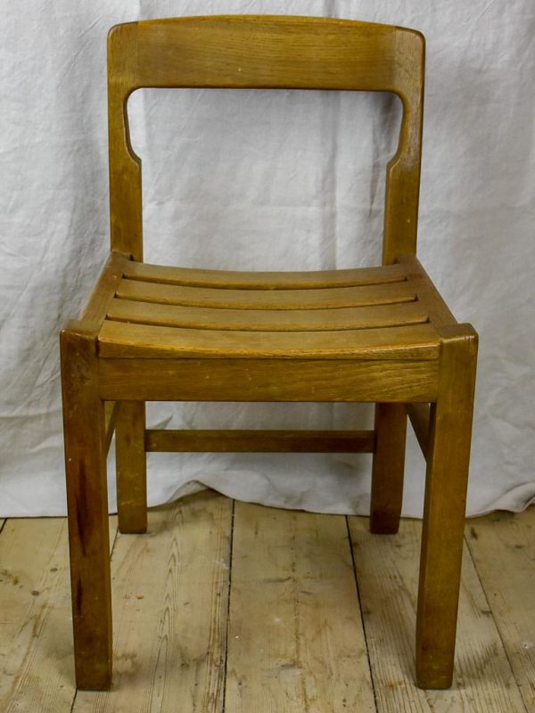 Four 1960 s French oak dining chairs - Guillerme & Chambron on Sale