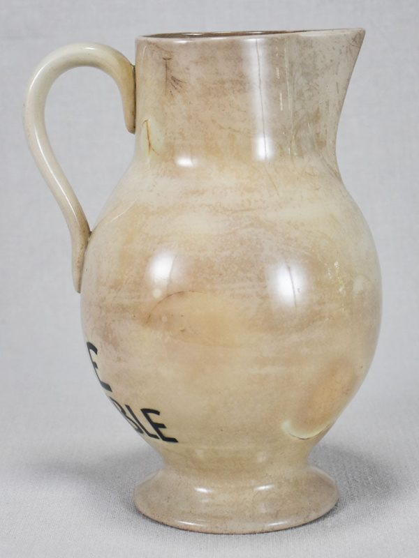 19th Century French earthenware olive oil pitcher Cheap