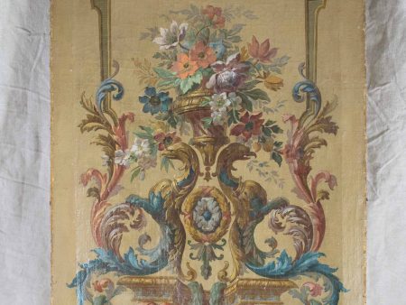 18th Century floral painting from a theater 19¼   x 32” For Discount