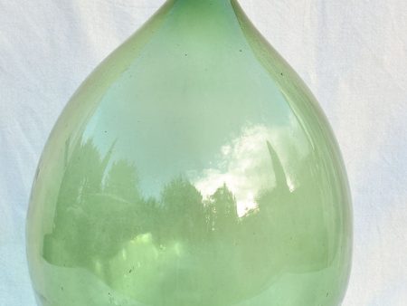 Very large early 20th Century Italian demijohn bottle - green 26¾  Online now