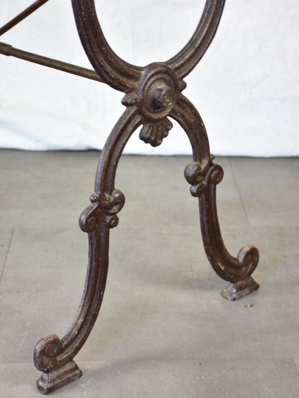 Late nineteenth century French marble presentation table with cast iron base 23¾  x  40½  Discount