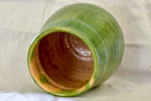 20th Century green glazed preserving pot from Dieulefit 7½  Discount