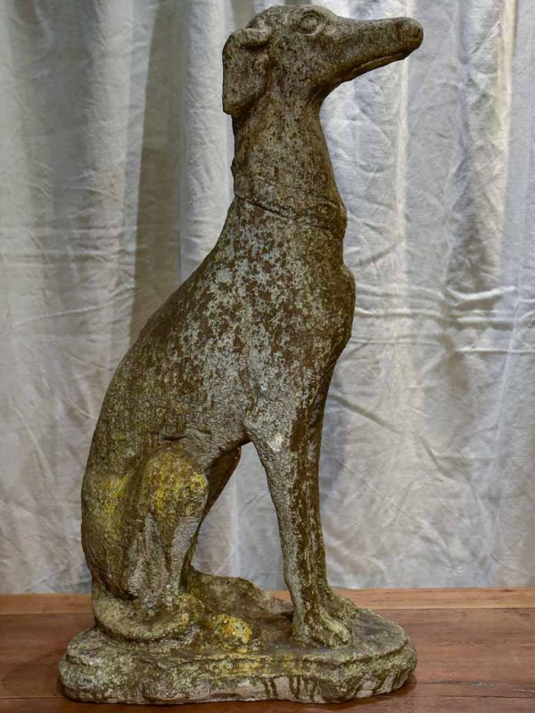 Mid century French garden sculpture of a greyhound Cheap