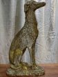 Mid century French garden sculpture of a greyhound Cheap