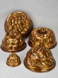 Collection of five late 18th   early 19th century copper cake molds Online Sale