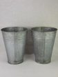 Two vintage zinc florist vases - large & watertight 14¼  For Discount