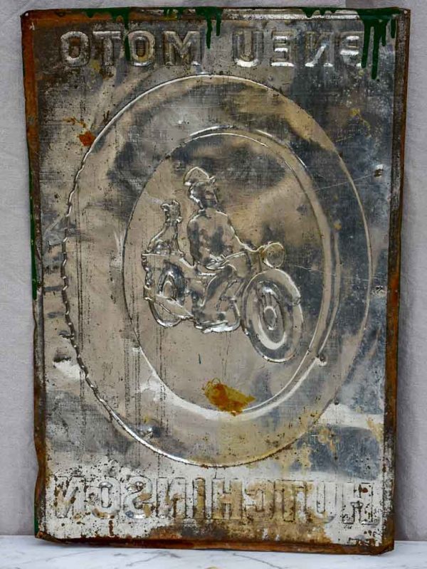 1930 s advertising sign for Hutchinson motorbike tires Online Hot Sale