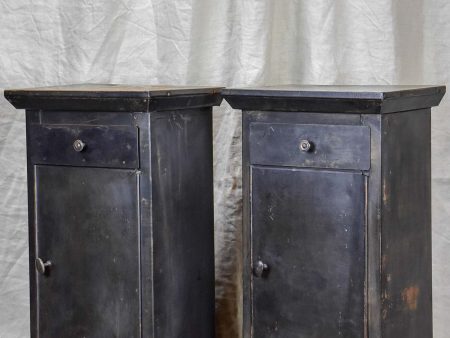 Pair of antique industrial nightstands Online now