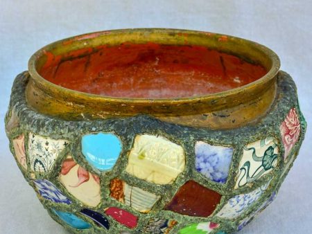 1920 s pot plant holder - mosaic 12¼  Online Sale