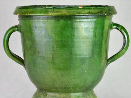 Early twentieth century French planter with green glaze - Castelnaudary 15¼  Discount