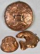 Collection of three 18th and 19th century French copper molds - fish Supply