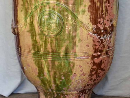 Large Flame Glazed Anduze Urn Branded BOISSET For Cheap