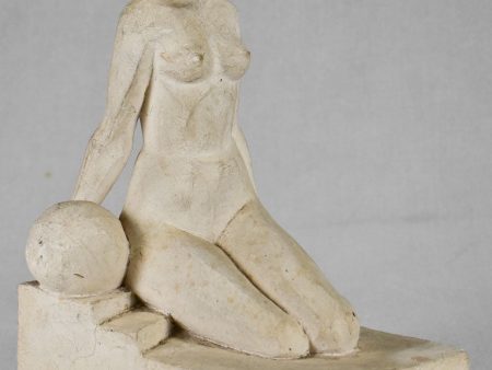 1940 s plaster sculpture of a lady and a ball 12¼  Supply