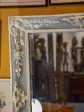 Antique French mirror with grey and white frame 30 ¼  x 35 ½  Online