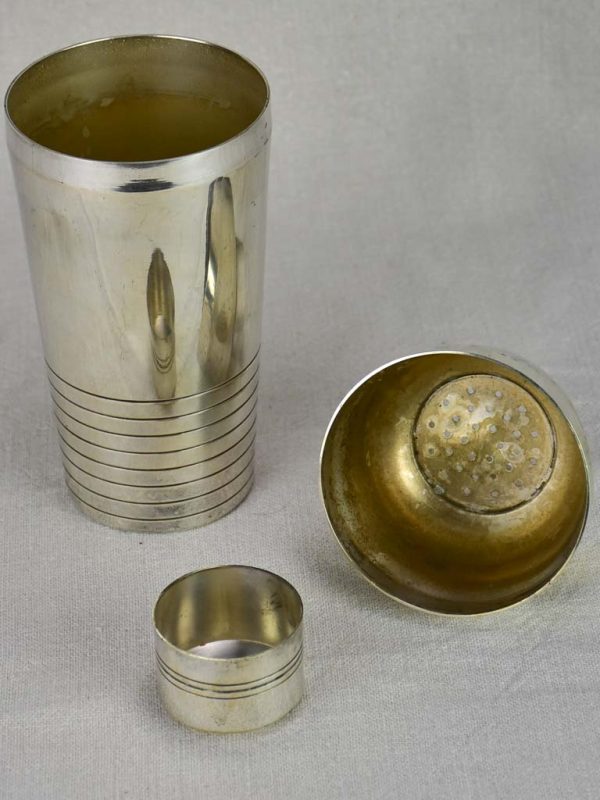 Early 20th century French cocktail shaker - silver plate For Sale