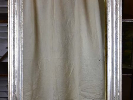 Antique French Louis Philippe mirror with silver frame 28 ¼  x 42 ½  Hot on Sale