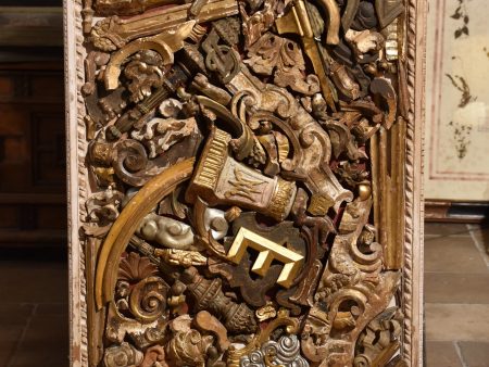 Assemblage of salvaged carved wood details 1 of 2 Online Hot Sale