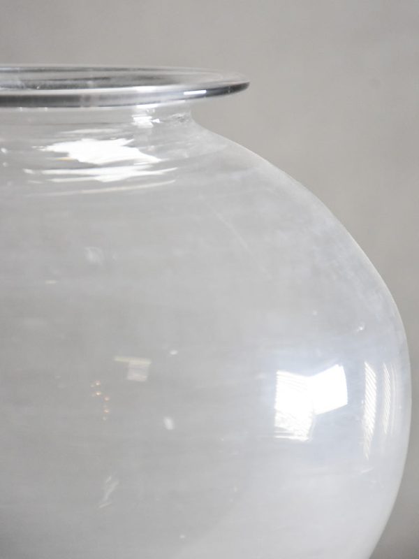 Large antique French blown glass apothecary jar 12½  Supply