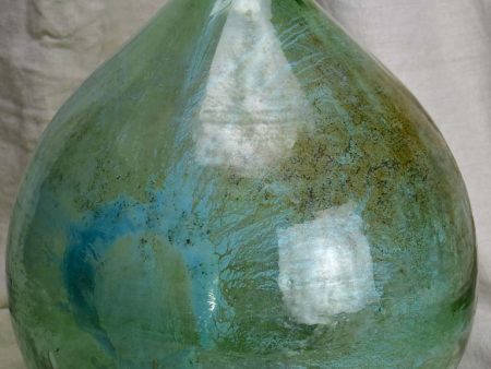 Large 19th Century hand blown glass demijohn For Sale