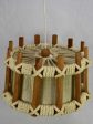 Vintage pendant light with fabric and rope Online