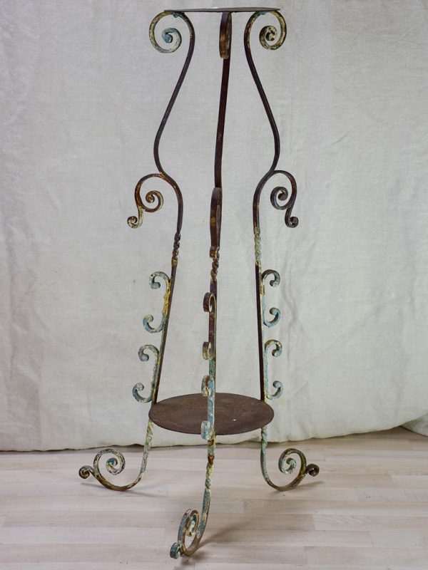 19th Century French wrought iron plant stand 39½  Online