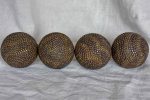 Four antique French petanque balls Hot on Sale