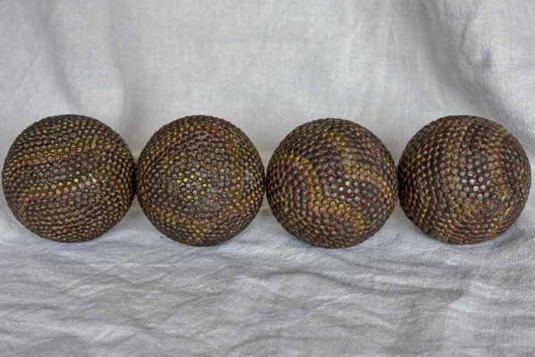 Four antique French petanque balls Hot on Sale