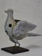 RESERVED Antique French weather vane pigeon mounted on iron block For Discount