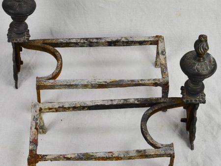 Pair of 17th Century French fireplace andirons on Sale