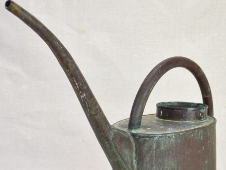 19th century French flower copper watering can with long spout Hot on Sale