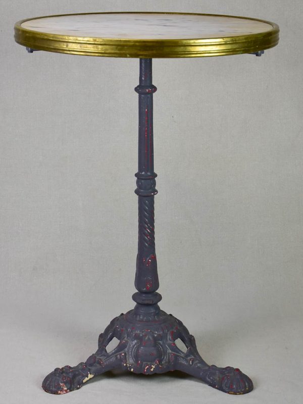 Marble and cast iron bistro table - 1930 s Online Hot Sale