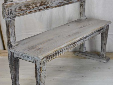 Antique French children s bench with grey patina Online Sale