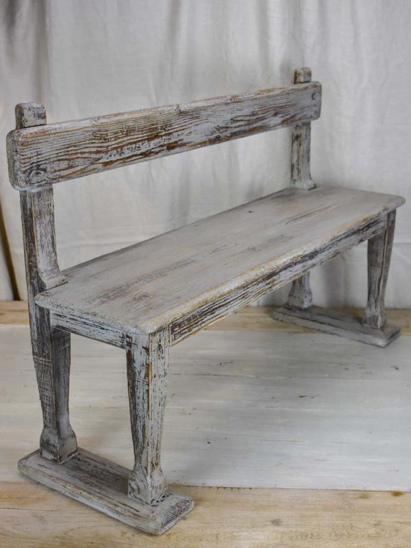 Antique French children s bench with grey patina Online Sale