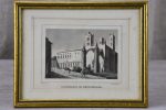 Antique French framed engraving - Cathedral de Montpellier 5½  x 7  Fashion