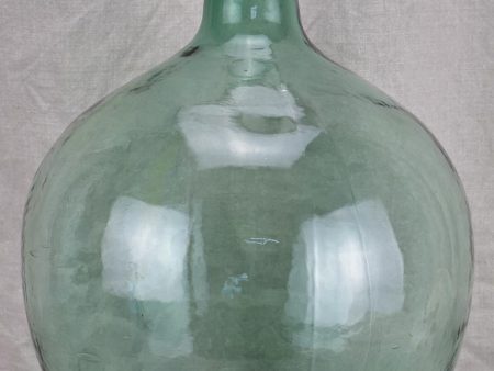 Antique French demijohn bottle - blue green on Sale