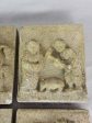 Four antique French carved stone sculptures decorated with country scenes 9½  x 8  Online Hot Sale